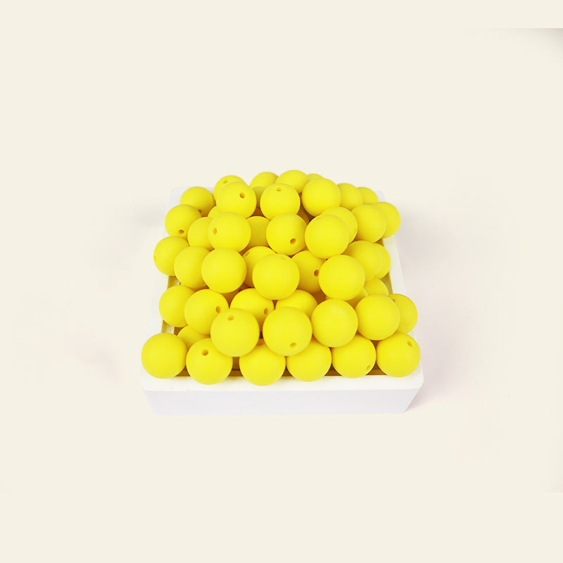 Wholesale  100pcs/pack Candy Color Round Beads Silicone Beads